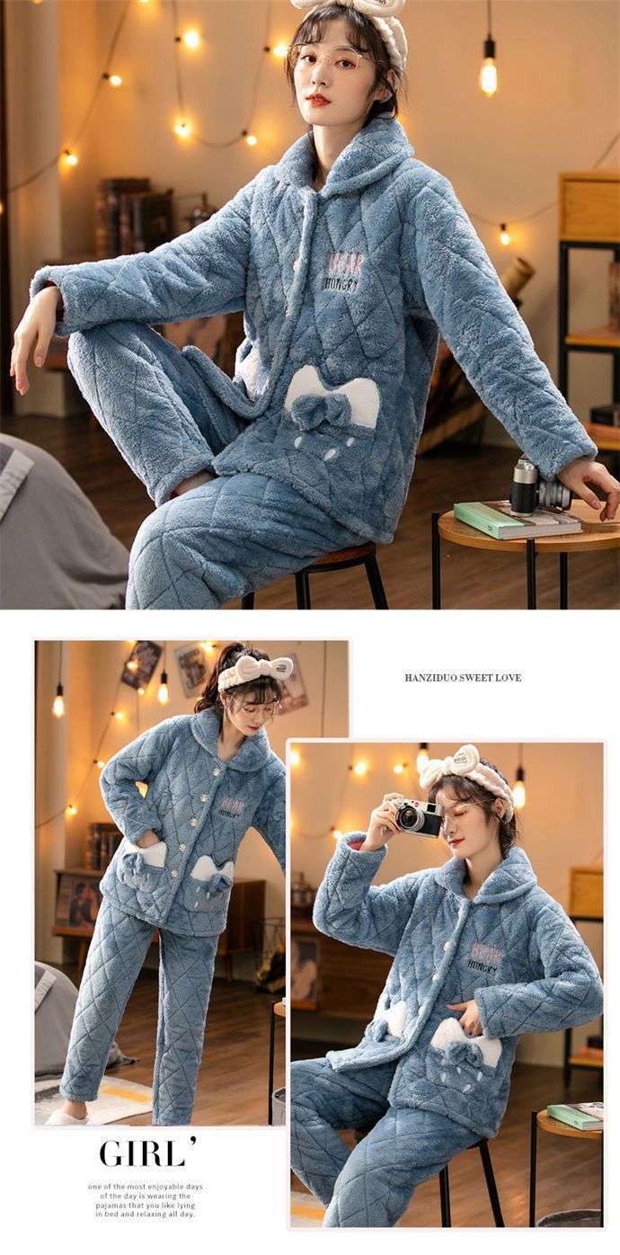 もこもこあったかパジャマセット レディース ルームウェア