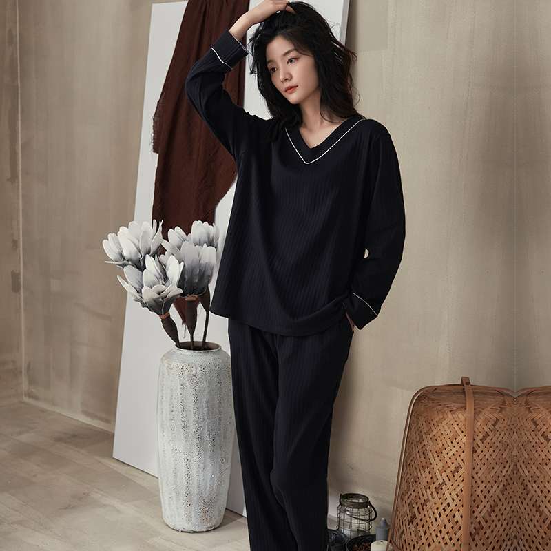シンプルエレガントなパジャマセット レディース ルームウェア