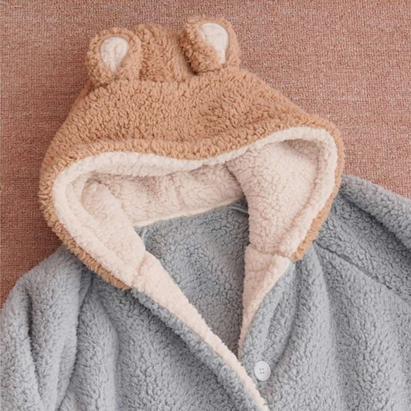 もこもこクマさんパーカー上下セット レディース ルームウェア