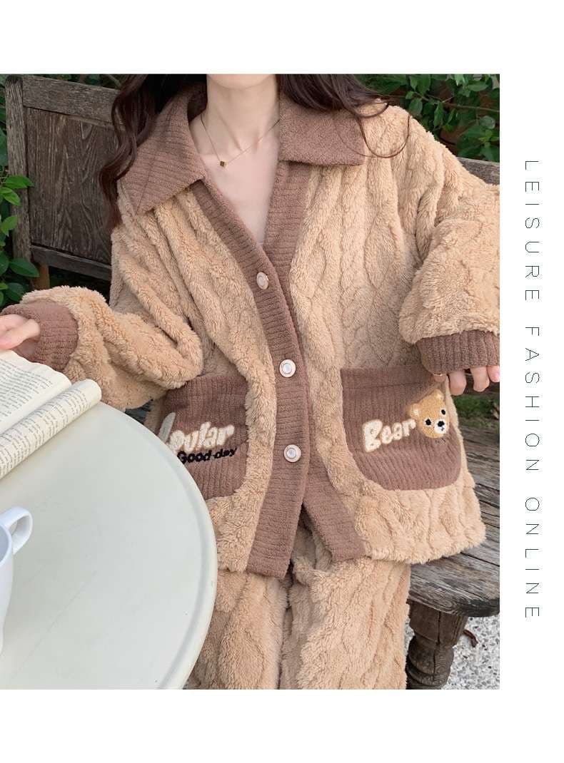 もこもこ可愛いクマさん レディース ルームウェア