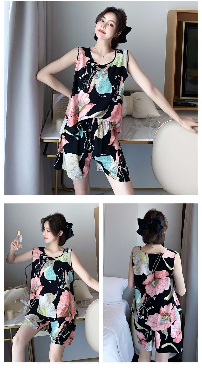 イチゴ柄キャミソールセット レディース ルームウェア