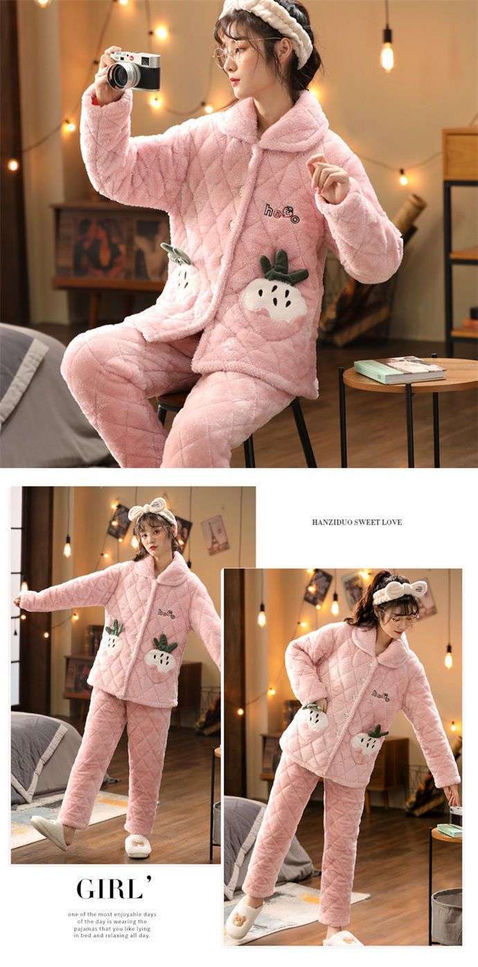 もこもこあったかパジャマセット レディース ルームウェア