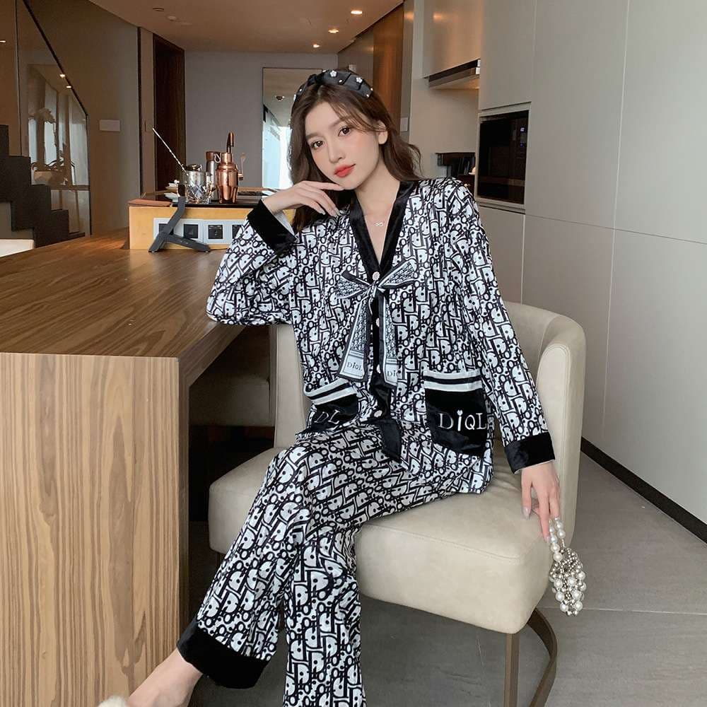 モノグラム柄パジャマ風セット レディース ルームウェア