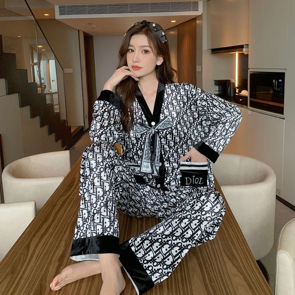 モノグラム柄パジャマ風セット レディース ルームウェア