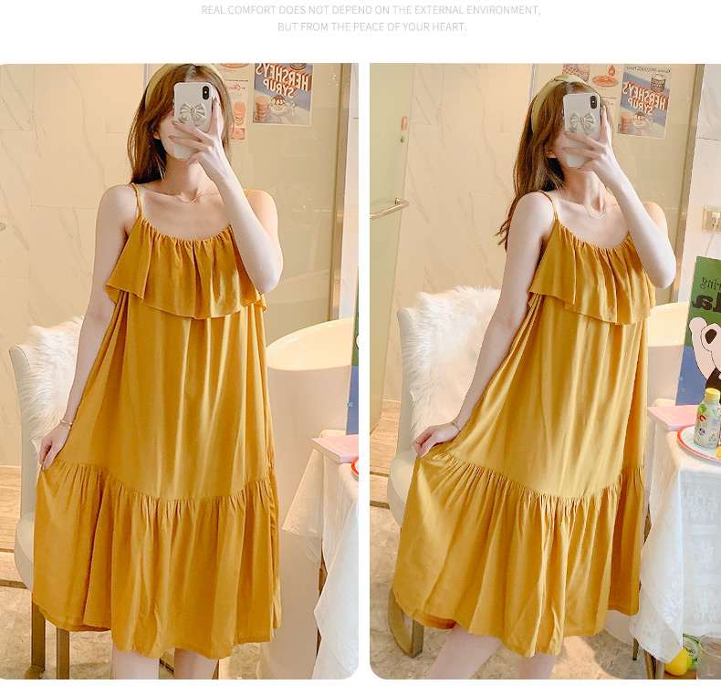 ふんわりティアードキャミワンピース レディース ルームウェア