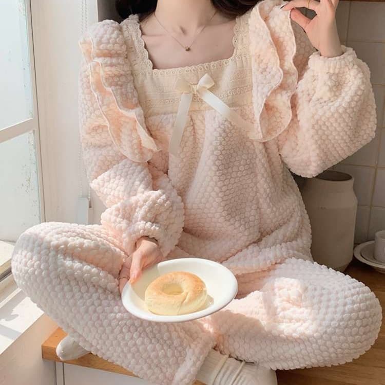 ふわもこ姫系パジャマセット レディース ルームウェア