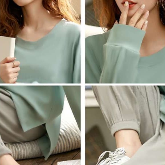 レディース ルームウェア なめらか素材 ゆるシルエットルームウェア 上下組