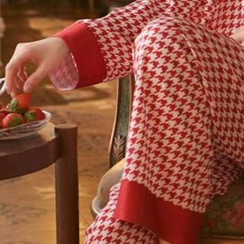 モダン模様パジャマパンツ レディース ルームウェア