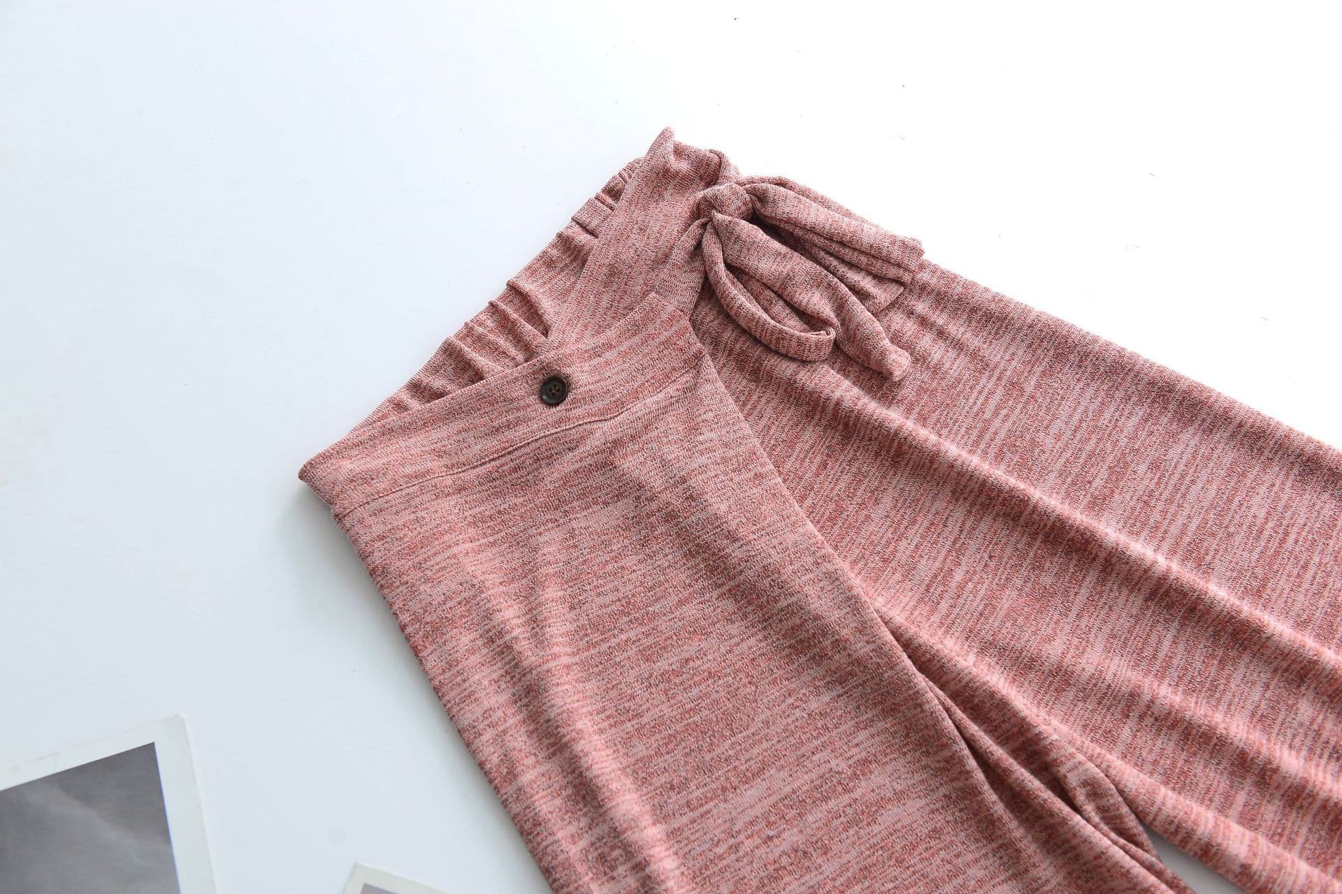 レディースルームウェア リラックスワイドパンツ