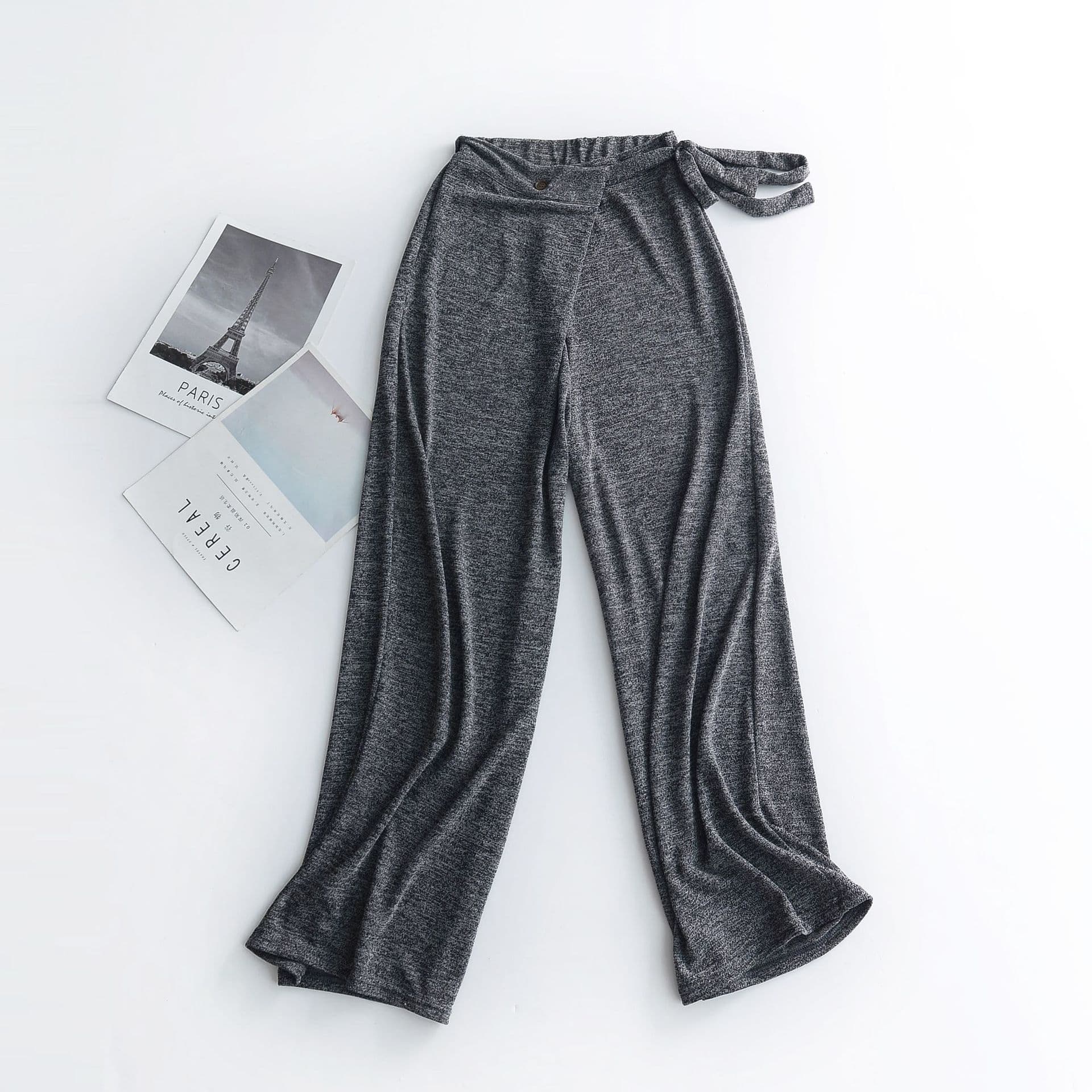 レディースルームウェア リラックスワイドパンツ