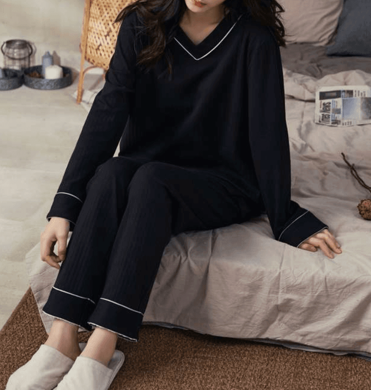 シンプルエレガントなパジャマセット レディース ルームウェア