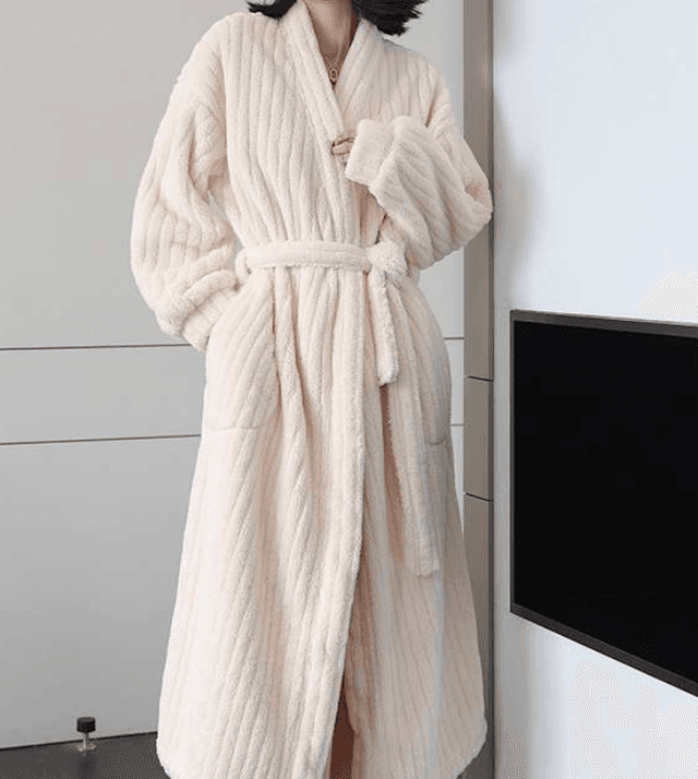 ふわもこ上質ロングガウン レディース ルームウェア