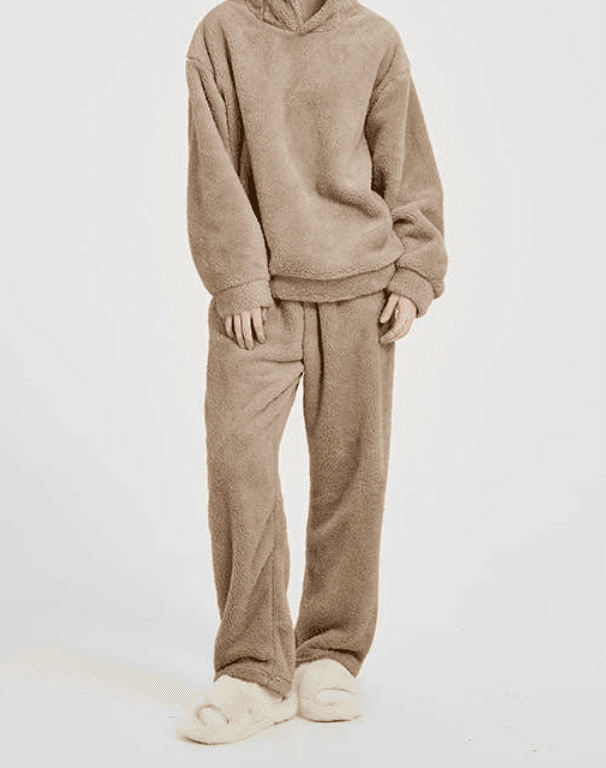 もこもこクマ耳パーカー上下セット レディース ルームウェア