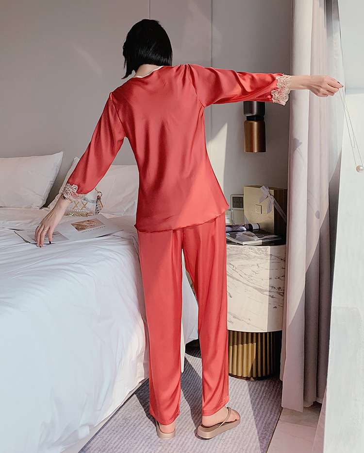 レース襟パジャマ レディース ルームウェア