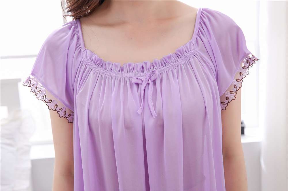 レディース ルームウェア 涼やか シフォン ワンピース ルームウェア