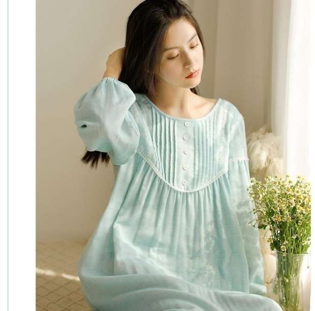 ふんわり優雅なパフスリーブワンピース レディース ルームウェア