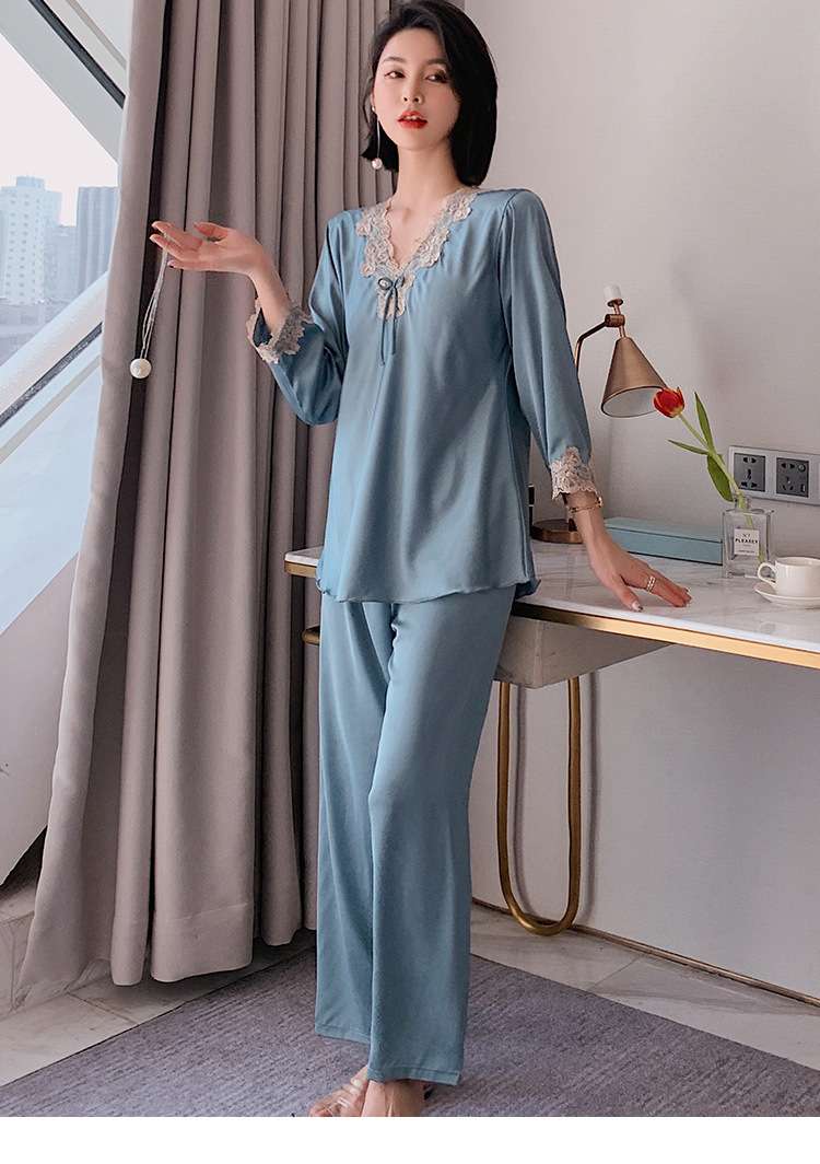 レース襟パジャマ レディース ルームウェア