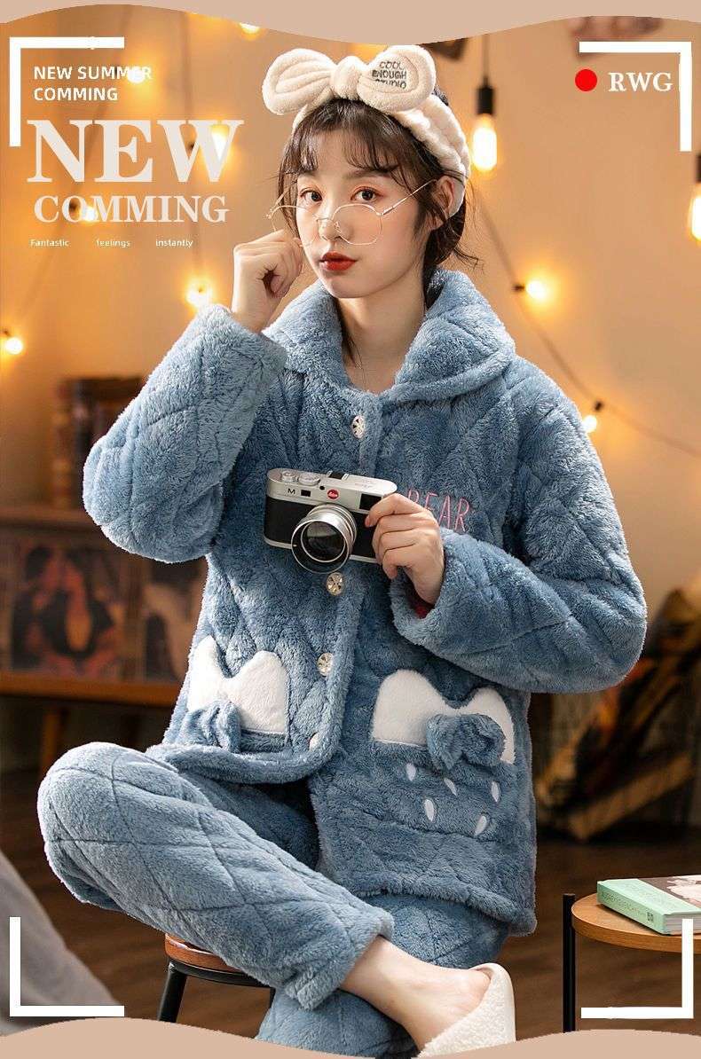 もこもこあったかパジャマセット レディース ルームウェア