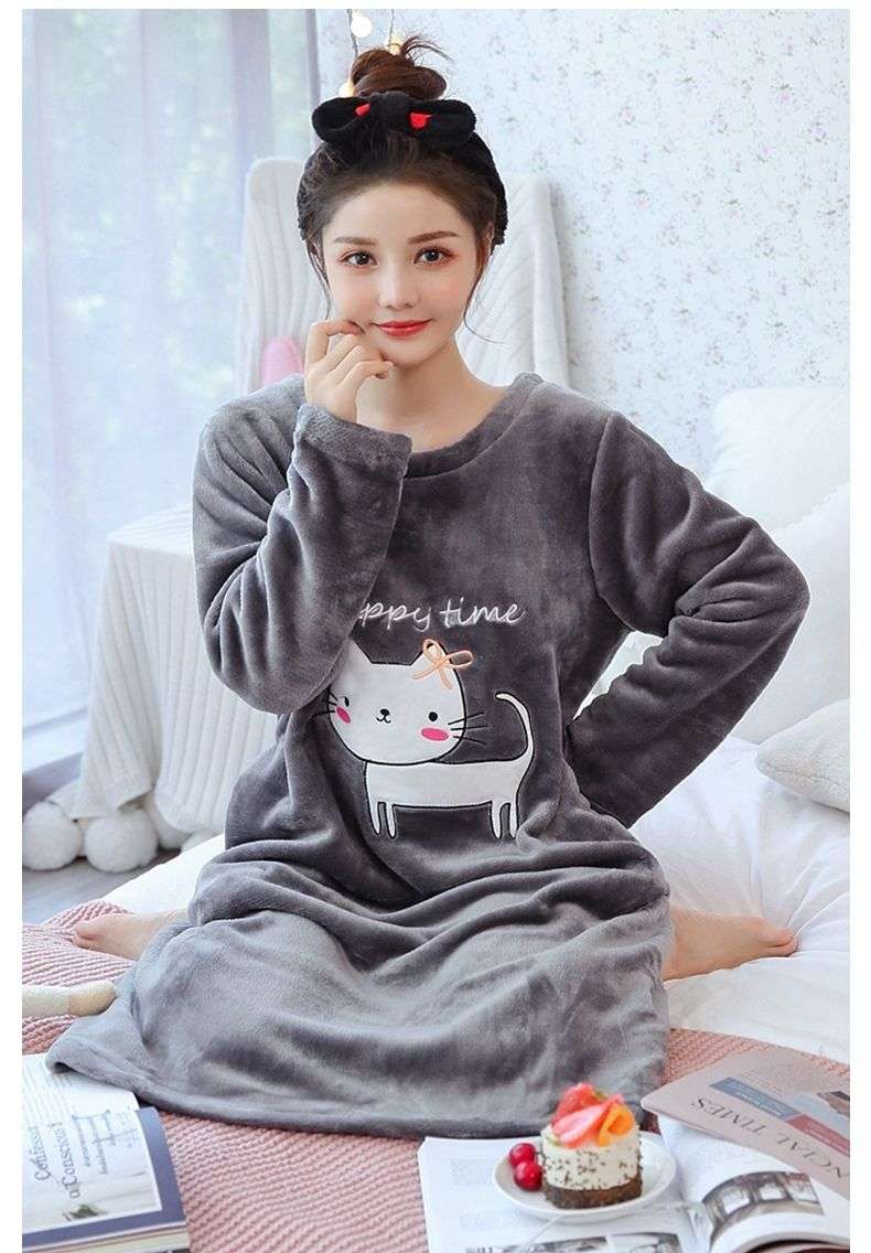 もこもこ猫ちゃんルームワンピース レディース ルームウェア
