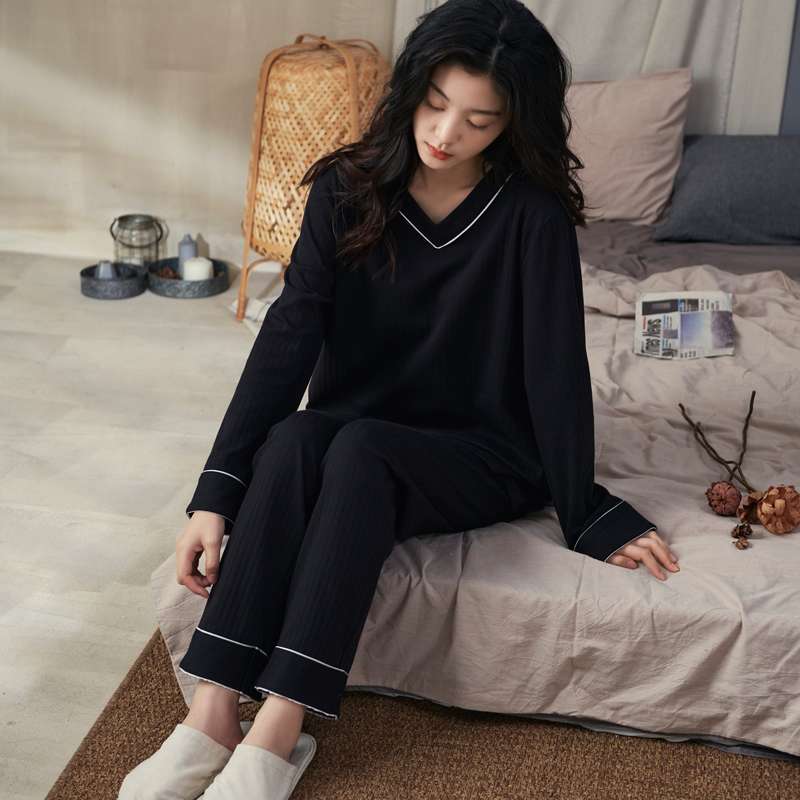 シンプルエレガントなパジャマセット レディース ルームウェア