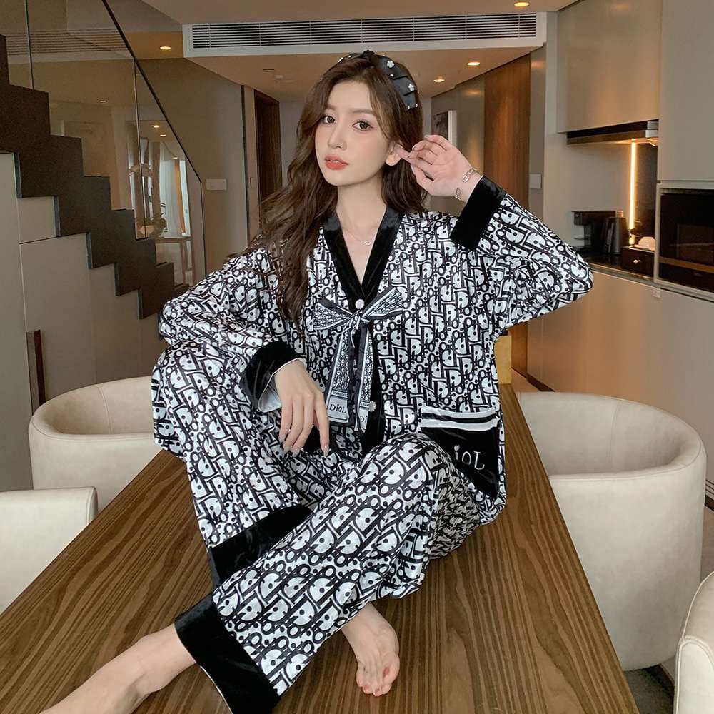 モノグラム柄パジャマ風セット レディース ルームウェア