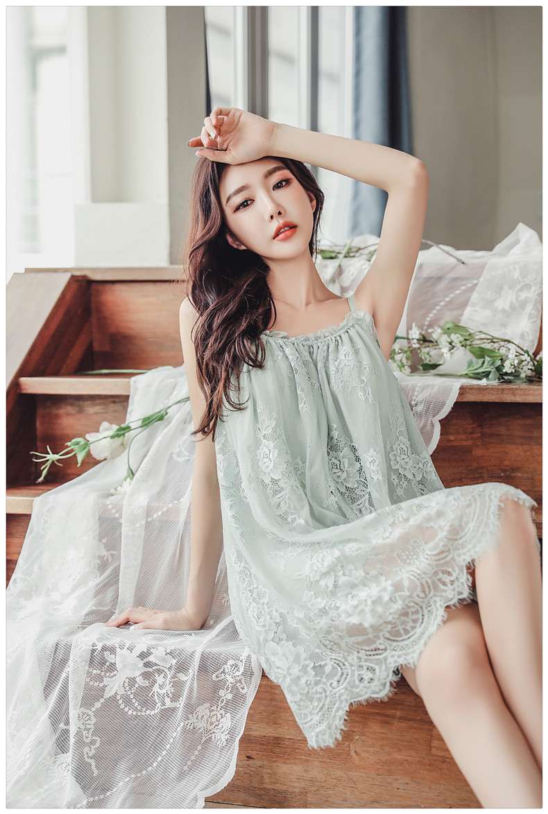 レースたっぷり夢見る女性らしい優雅なナイトウェア レディース ルームウェア