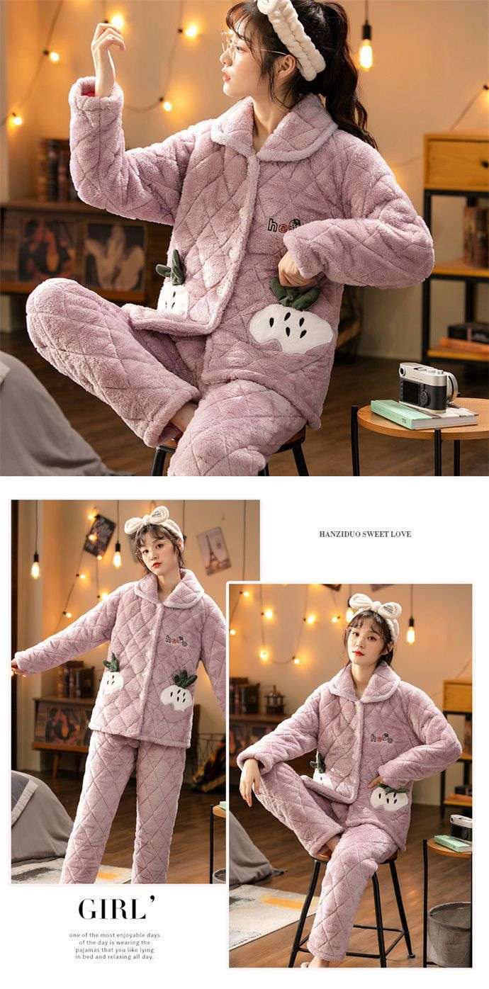 もこもこあったかパジャマセット レディース ルームウェア