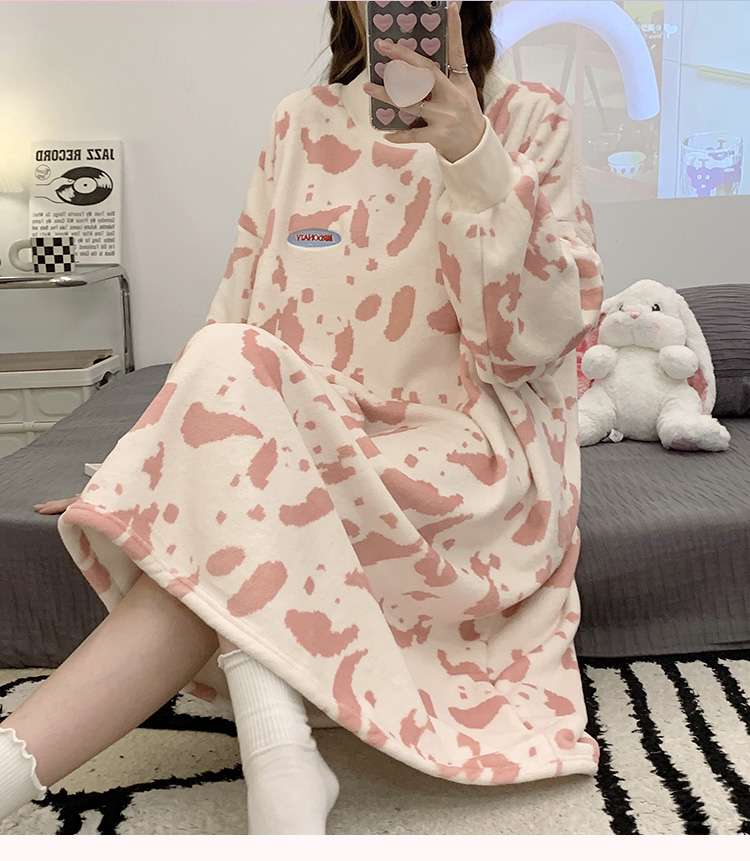パンダ柄モコモコルームワンピース レディース ルームウェア