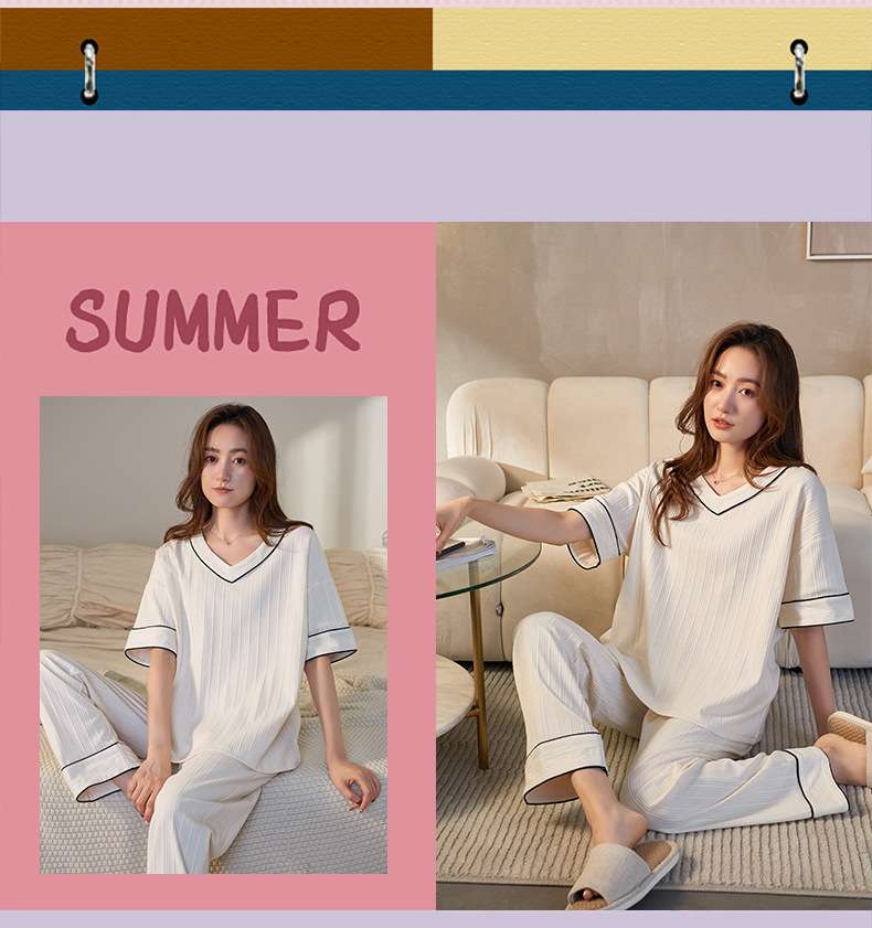 涼やか夏のくつろぎセットアップ レディース ルームウェア
