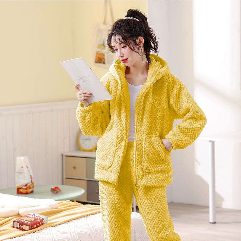 もこもこあったかフード付き レディース ルームウェア