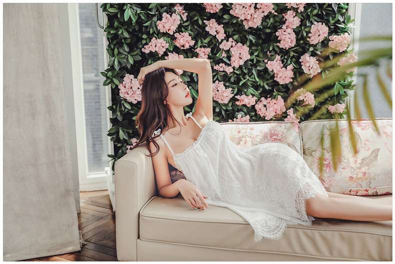 レースたっぷり夢見る女性らしい優雅なナイトウェア レディース ルームウェア