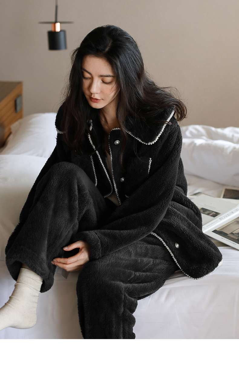 ふわもこパイピング装飾セット レディース ルームウェア