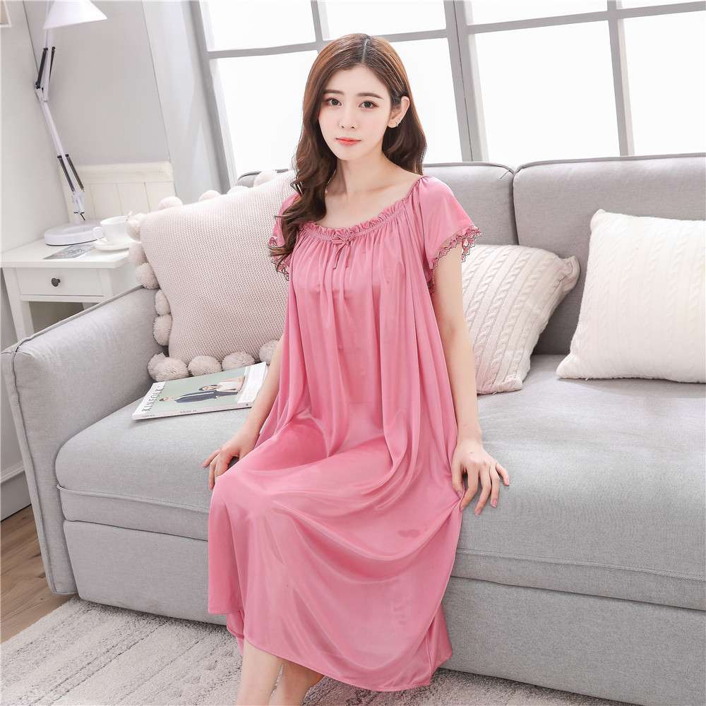 レディース ルームウェア 涼やか シフォン ワンピース ルームウェア