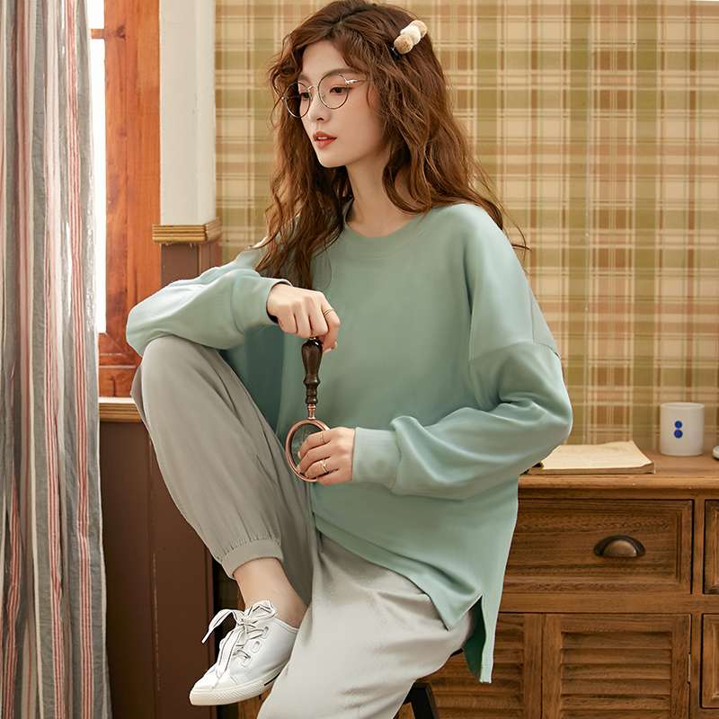 レディース ルームウェア なめらか素材 ゆるシルエットルームウェア 上下組