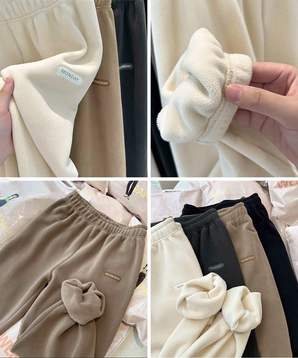 ルームウェア 暖かふわふわフリース部屋着パンツ