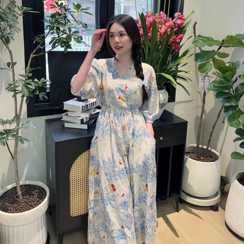 軽やかな生地感と豊かなドレープが美しいマキシ丈ワンピース レディース ルームウェア