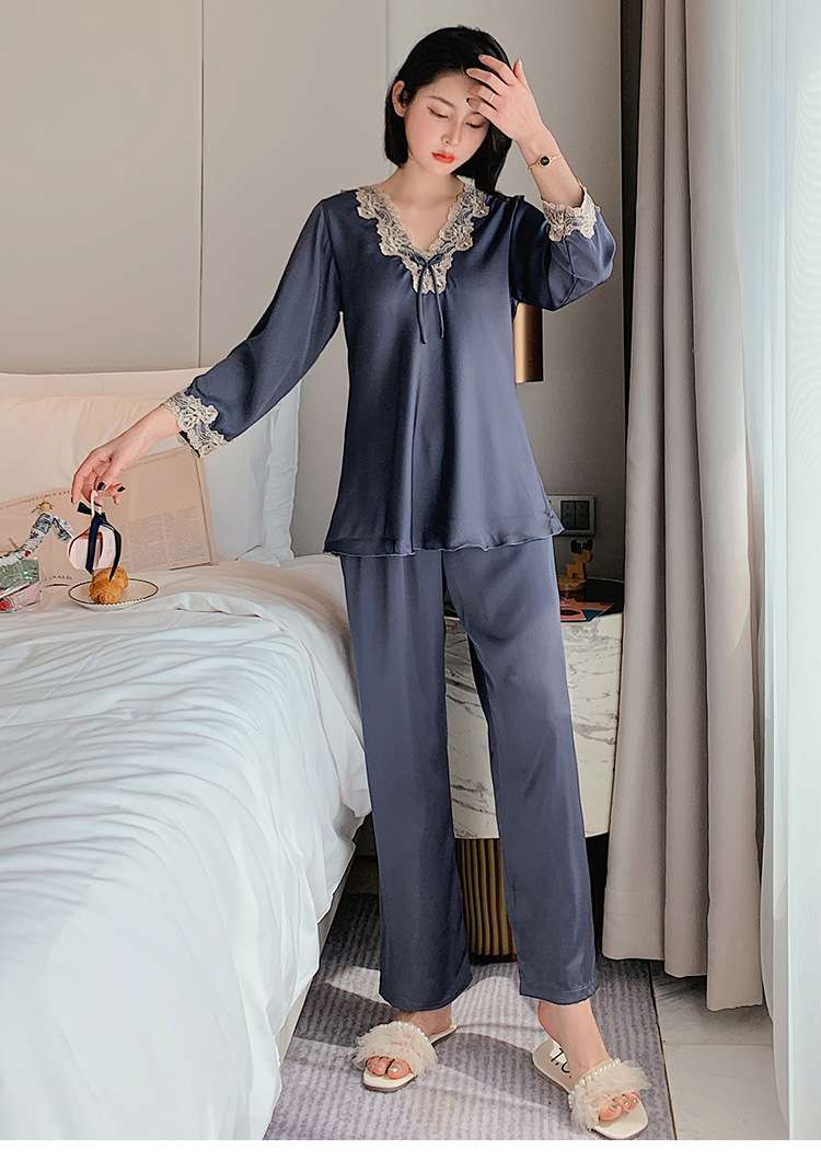 レース襟パジャマ レディース ルームウェア