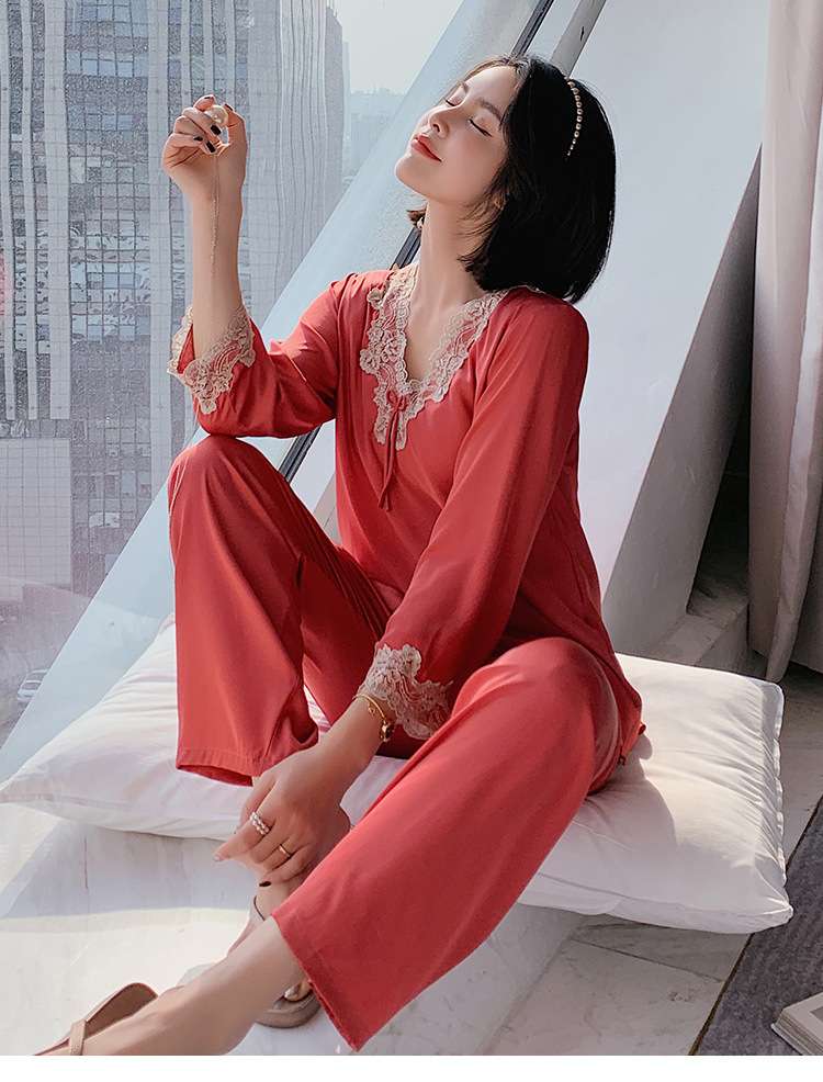 レース襟パジャマ レディース ルームウェア