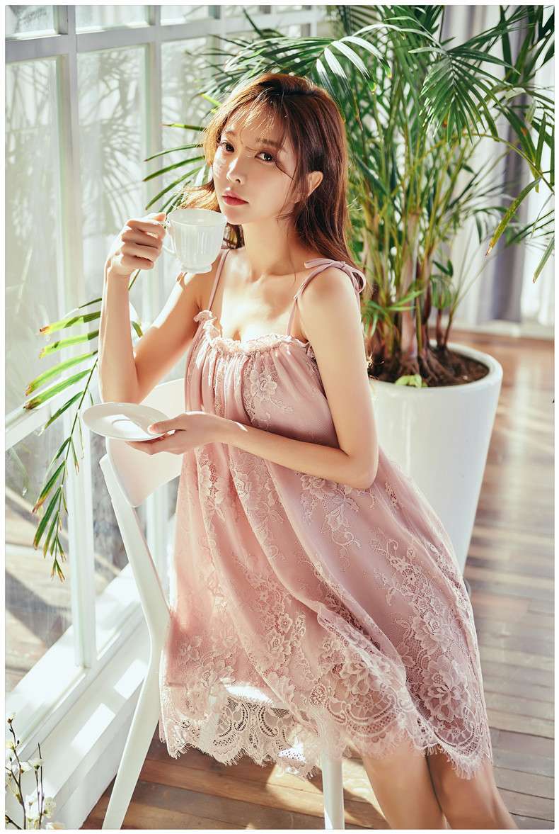 レースたっぷり夢見る女性らしい優雅なナイトウェア レディース ルームウェア