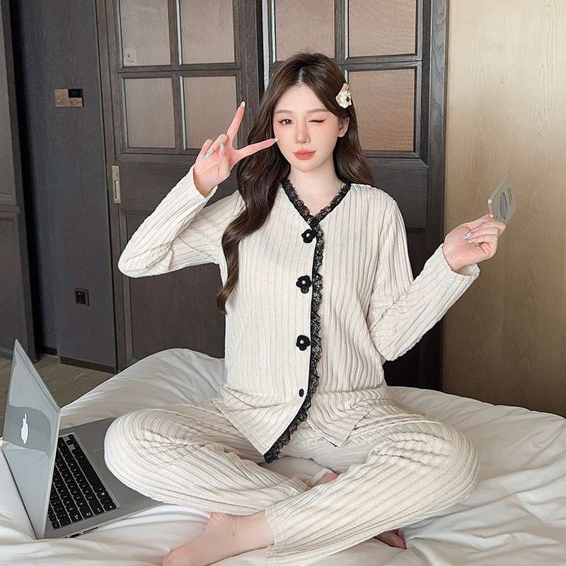 ふんわりリブパジャマパンツ レディース ルームウェア