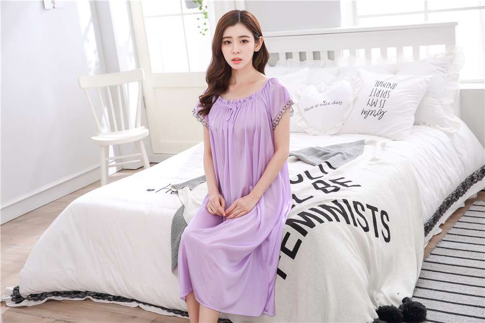 レディース ルームウェア 涼やか シフォン ワンピース ルームウェア