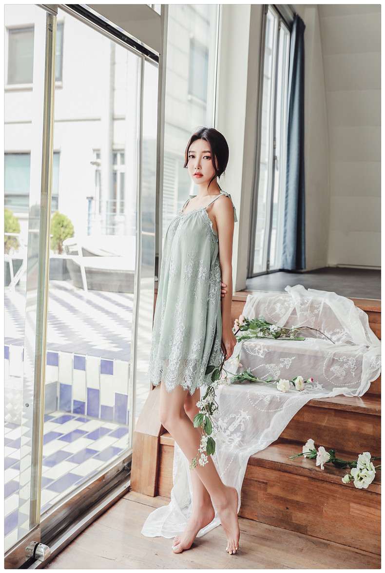 レースたっぷり夢見る女性らしい優雅なナイトウェア レディース ルームウェア