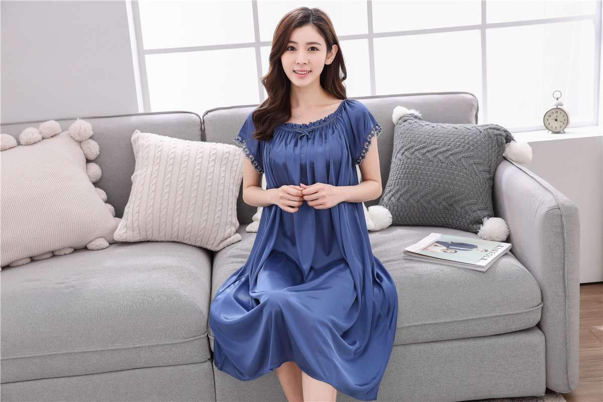 レディース ルームウェア 涼やか シフォン ワンピース ルームウェア