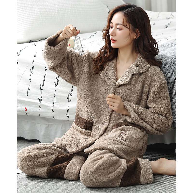 レディース ルームウェア もこもこふわふわ あったかパジャマ 上下セット
