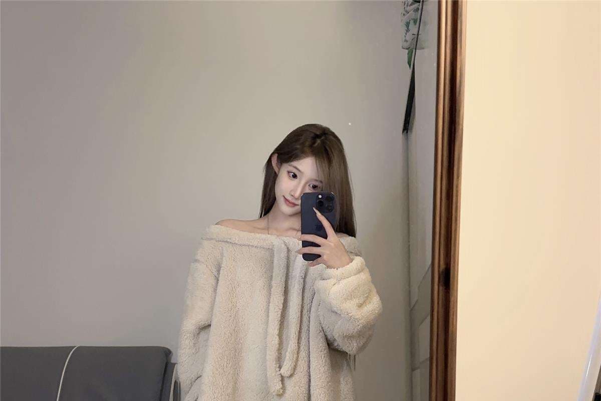 もこもこ冬のリラックスワンピース レディース ルームウェア