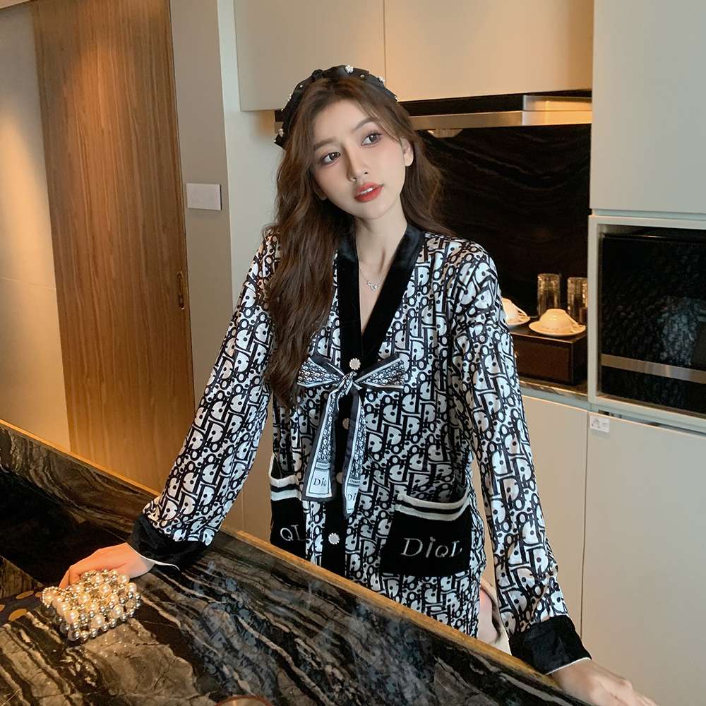 モノグラム柄パジャマ風セット レディース ルームウェア