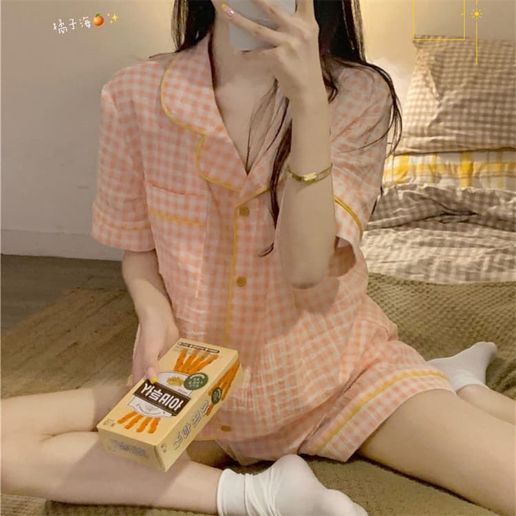 半袖ショートパンツ上下セット可愛い系ルームウェア