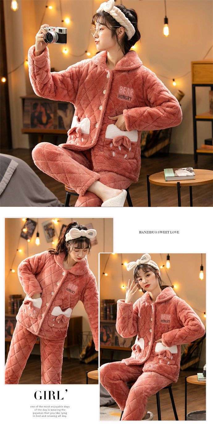 もこもこあったかパジャマセット レディース ルームウェア