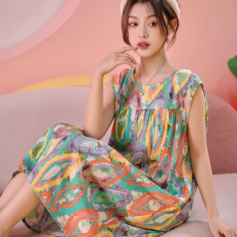 ゆったりリラックス花柄ワンピース レディース ルームウェア