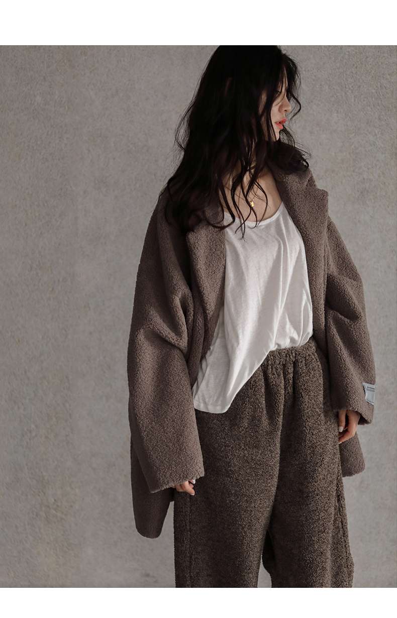 もこもこ素材のゆったり レディース ルームウェア